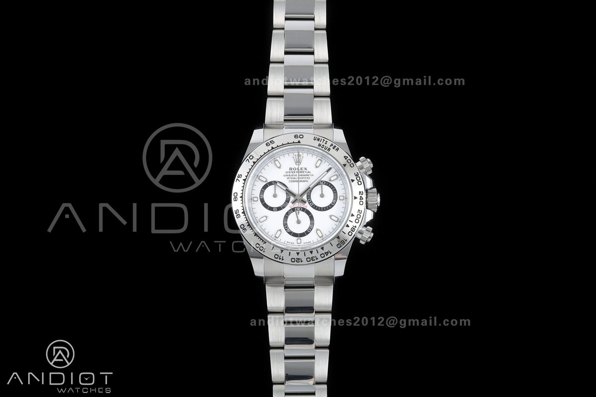 Daytona 126509 BTF 1:1 Best Edition White Dial on SS Braclet DD4131 (Weighted)